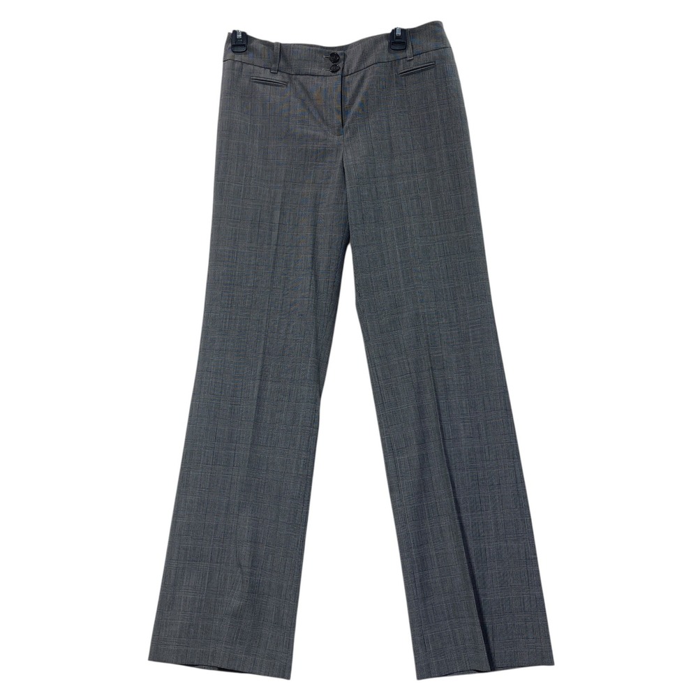 Ann Taylor LOFT Gray Glen Plaid Wide Leg Dress Pants Trouser Womens